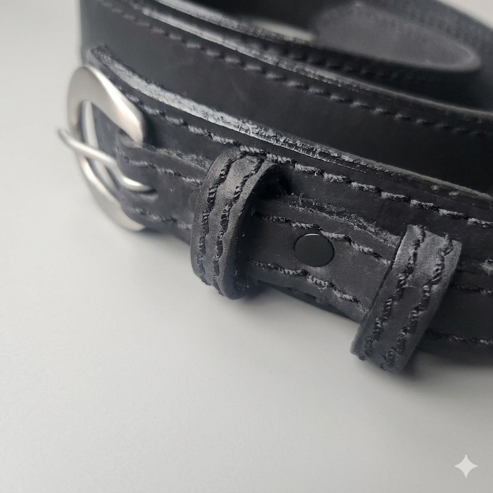 DULUTH TRADING CO. Belt Full Grain Leather Rugged Workwear 61 in. Made in USA